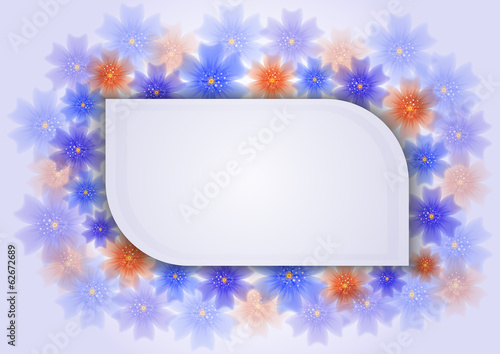 Abstract floral frame