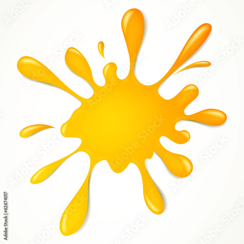 Vector Illustration of a Yellow Splash