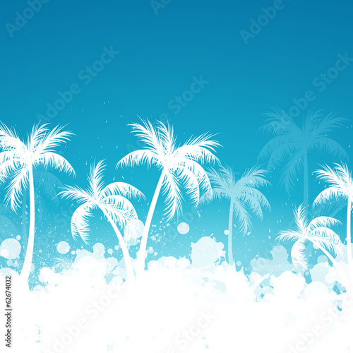 Fototapeta Naklejka Na Ścianę i Meble -  Vector Illustration of a Summer Background