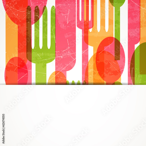 Vector Illustration of an Abstract Cutlery Background