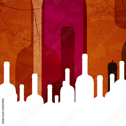 Vector Illustration of an Abstract Wine Background