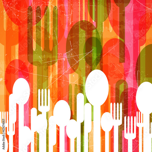 Vector Illustration of an Abstract Cutlery Background