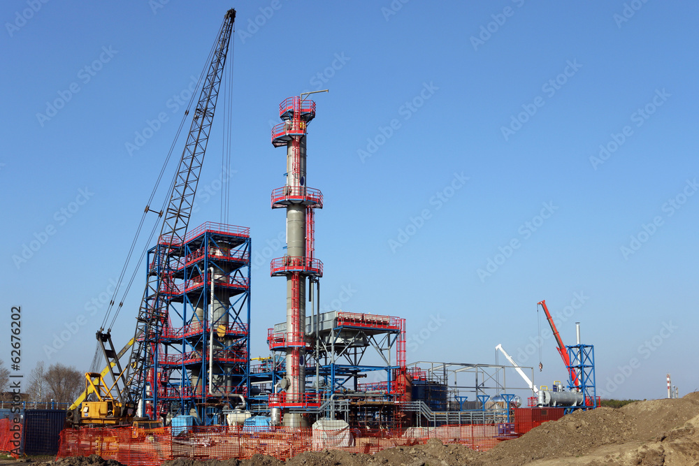 new petrochemical plant construction site