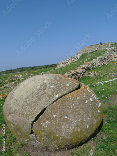 monte d'accoddi prehistorical altar, sassari, sardinia, italy photo