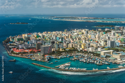 Fotografiet Maldivian capital from above