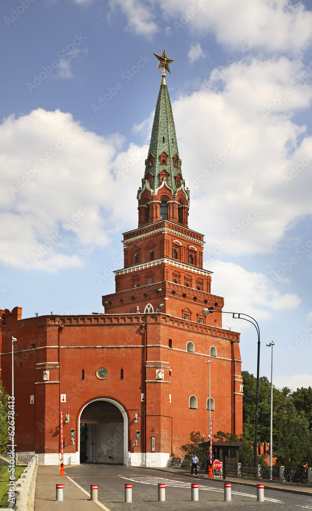 Боровицкая башня Московского Кремля. Россия Stock Photo