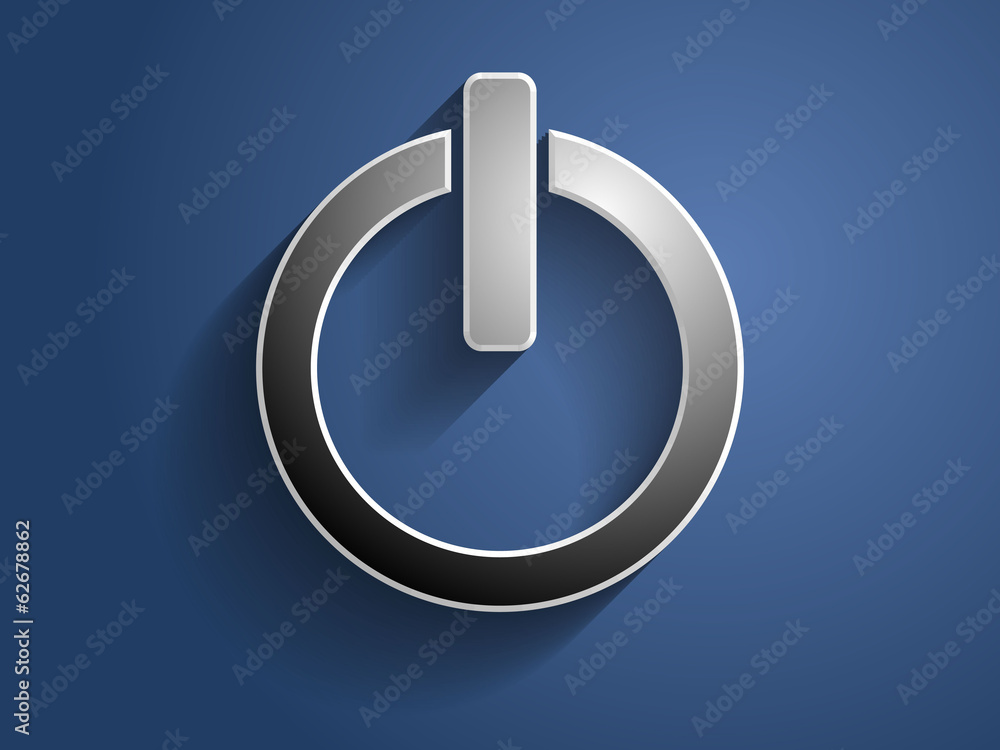 3d Vector illustration of a power icon 3d Vector illustration of a power icon
