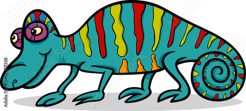 chameleon animal cartoon illustration