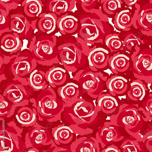 seamless pattern of rosebuds