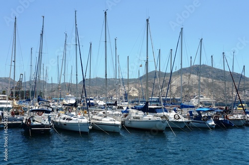 The oldest and largest port the city Barcelona