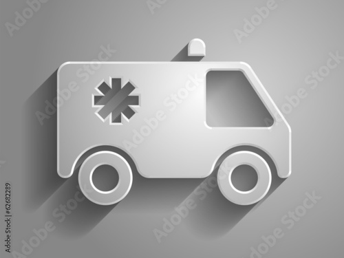 3d Vector illustration of ambulance icon