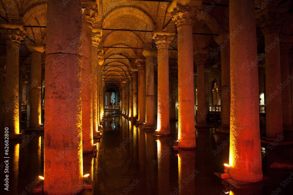 ancient cistern in Istanbul, Turkey