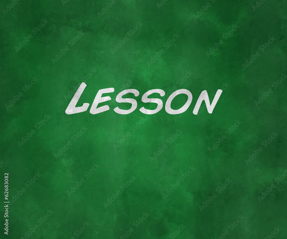 Fototapeta premium Lesson on Green Chalk Board