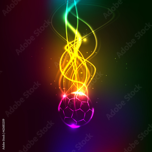 Illustration of abstract football light background