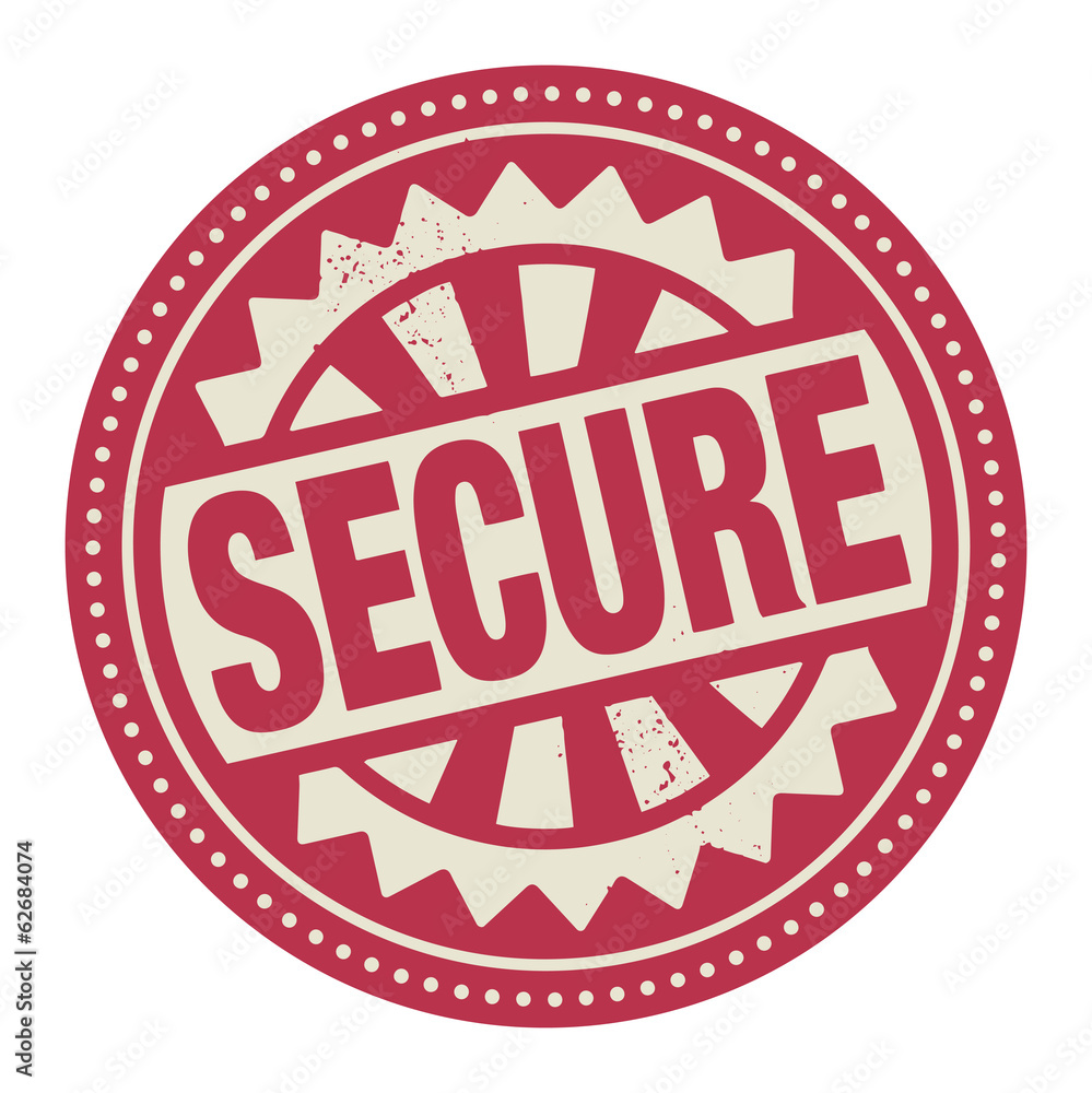 Abstract stamp or label with the text Secure written inside Abstract stamp or label with the text Secure written inside
