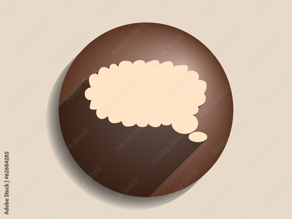 Flat long shadow icon of a communication Flat long shadow icon of a communication