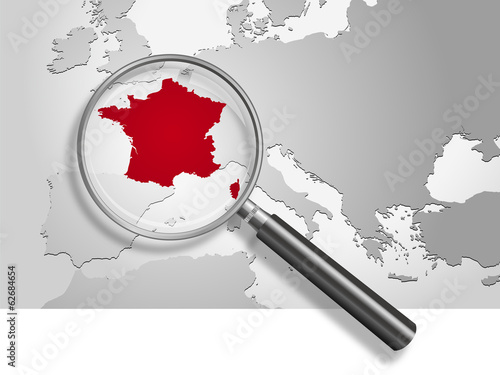 Landkarte *** Europa Frankreich