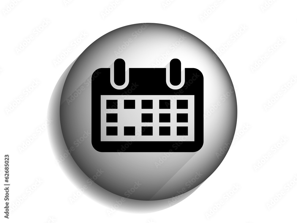 Flat long shadow icon of calendar Flat long shadow icon of calendar