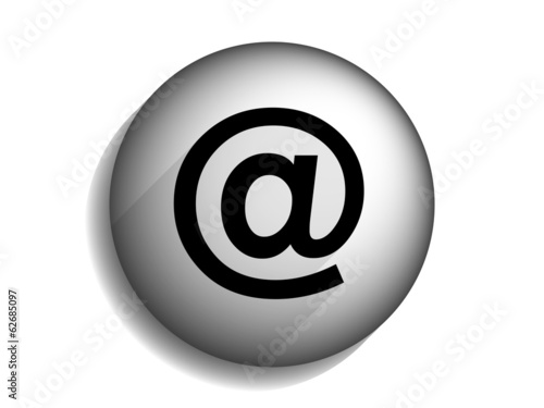 Flat long shadow icon of email