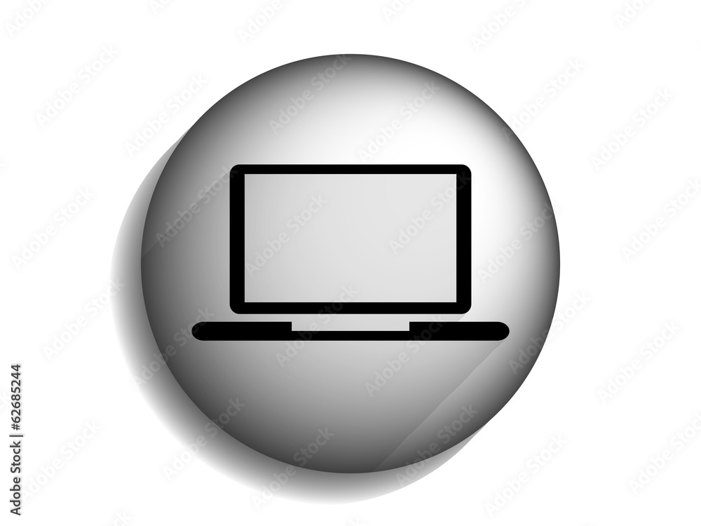 Flat long shadow icon of laptop Flat long shadow icon of laptop