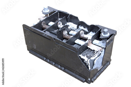 Motor Vehicle Battery Destroyed By Internal Explosion
