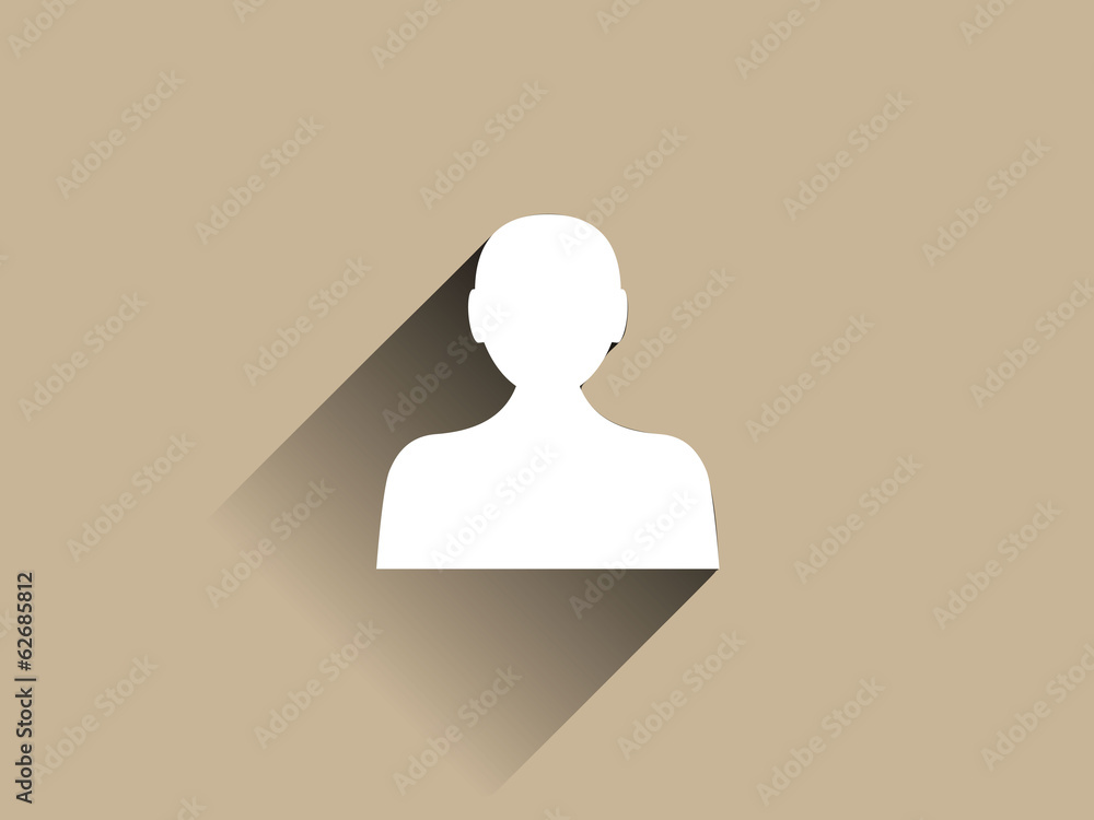 Flat long shadow icon of businessman Flat long shadow icon of businessman
