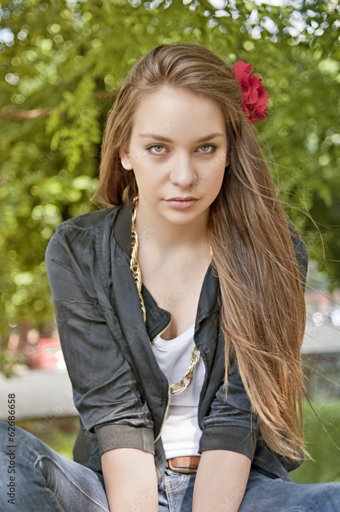 Obraz premium Portrait of a beautiful girl