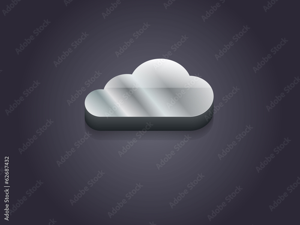 3d Vector illustration of a cloud icon 3d Vector illustration of a cloud icon