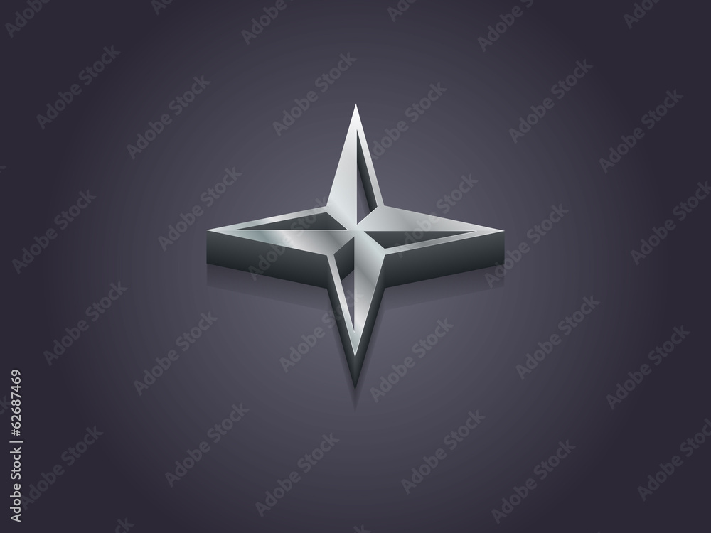 3d Vector illustration of compass icon 3d Vector illustration of compass icon