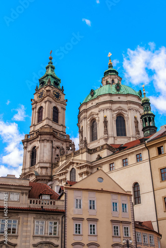 View of Saint Nicholas Cathedral, Prague, Czech Republic