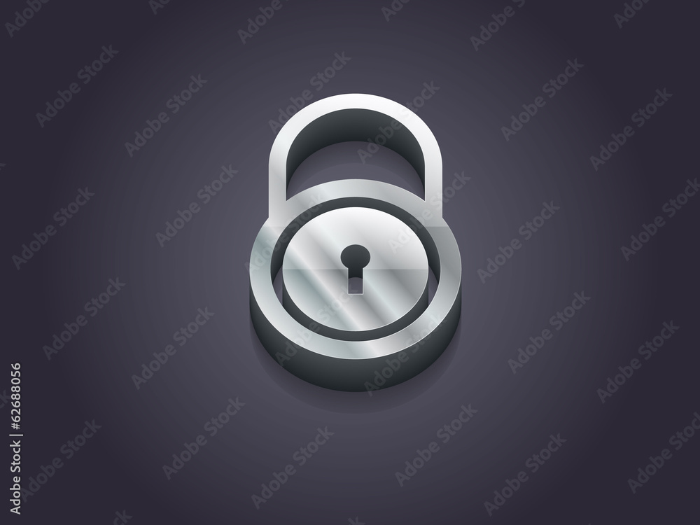 3d Vector illustration of lock icon 3d Vector illustration of lock icon