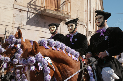 Sartiglia of Oristano, traditional carnival of Sardinia, Italy photo