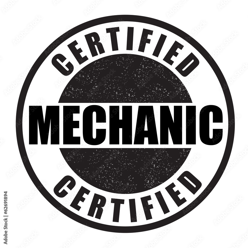 Certified mechanic stamp