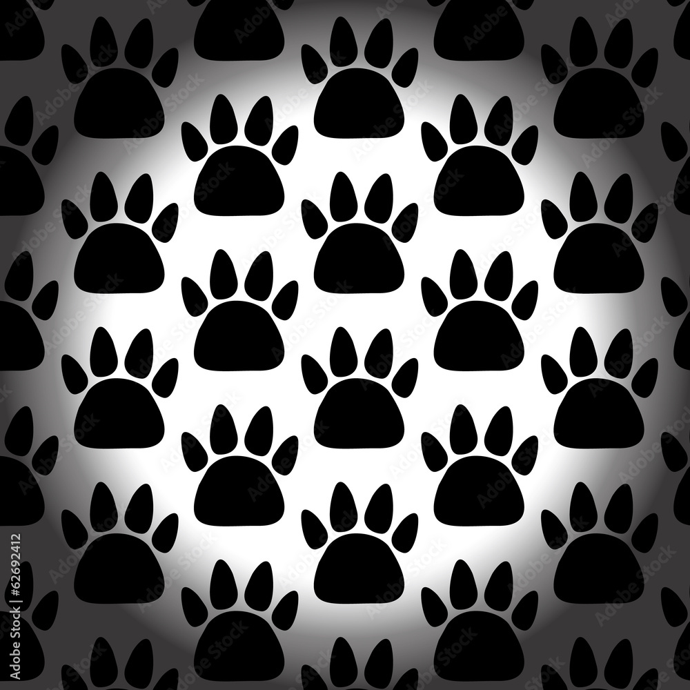 Fototapeta premium Cat footprints Background
