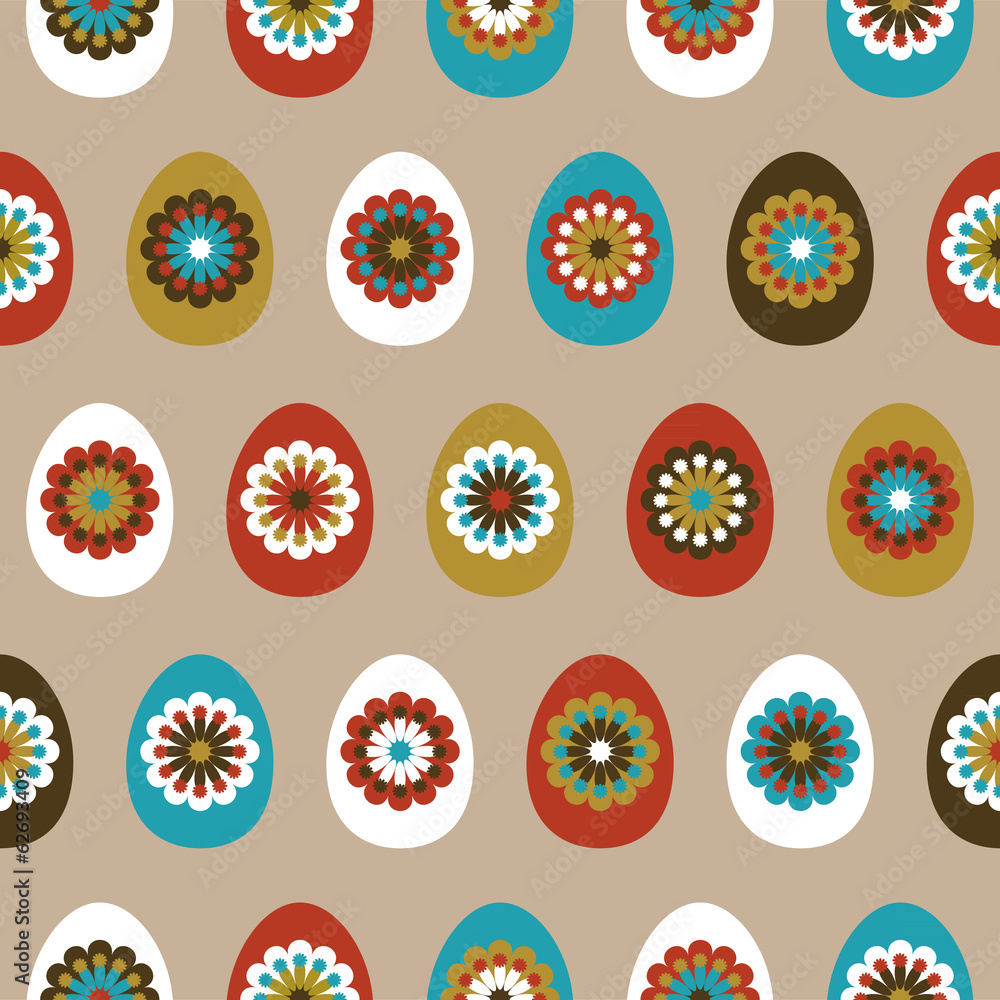 Seamless pattern with easter eggs Seamless pattern with easter eggs