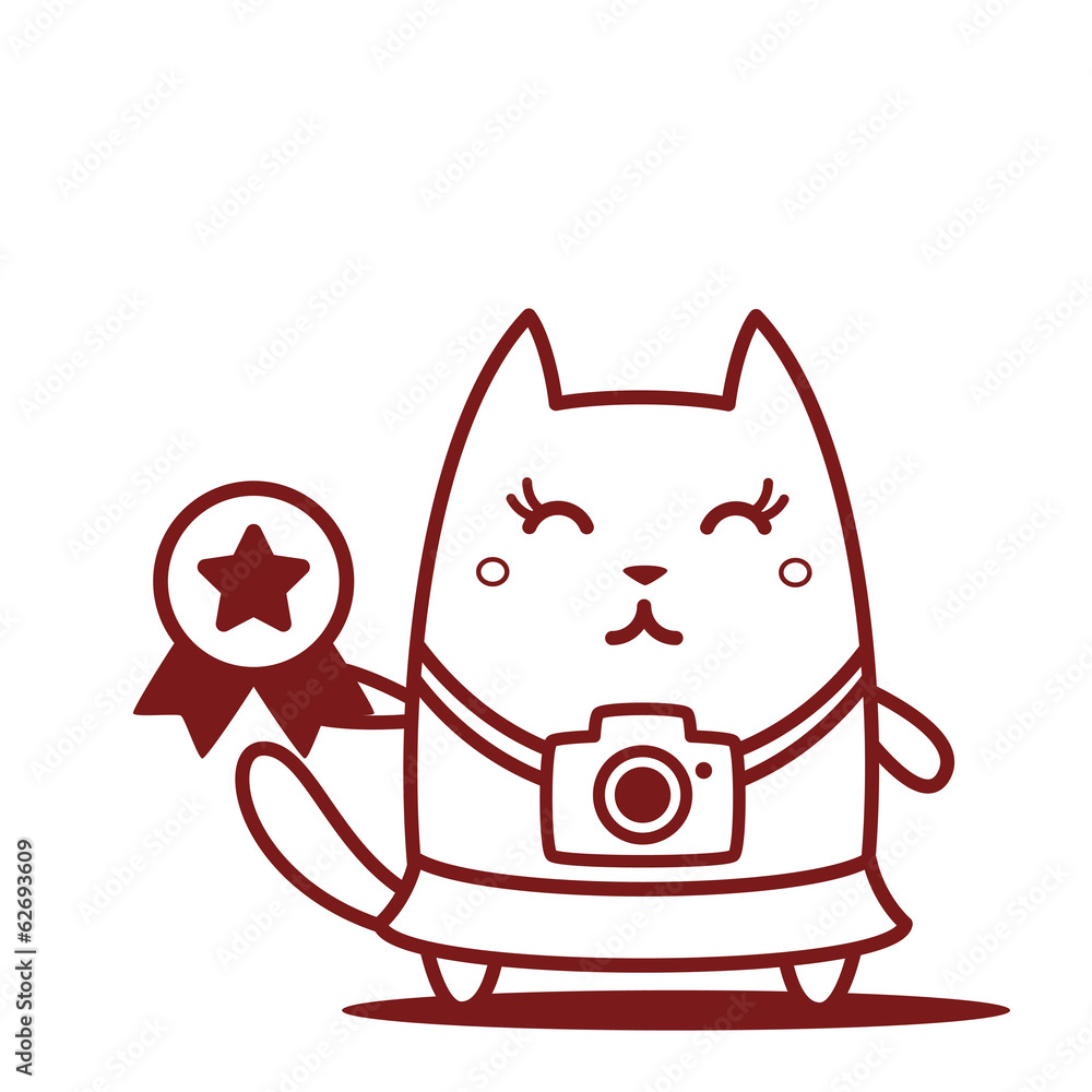 Character photographer with a camera line art Character photographer with a camera line art