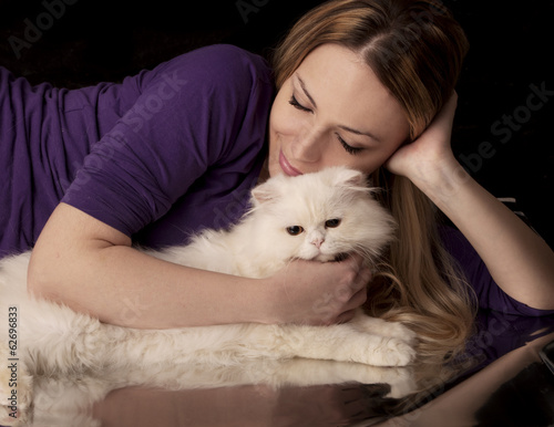 Girl and cat
