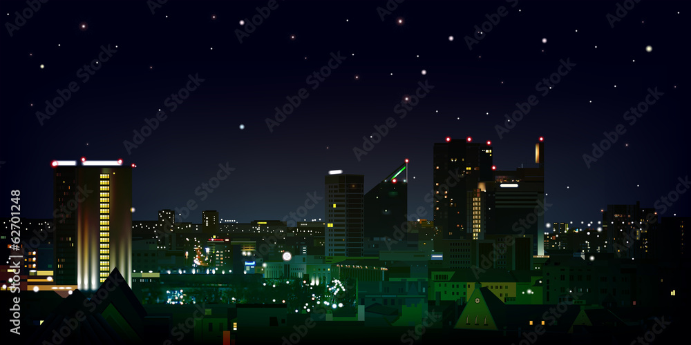 Fototapeta premium abstract background with city and sunrise