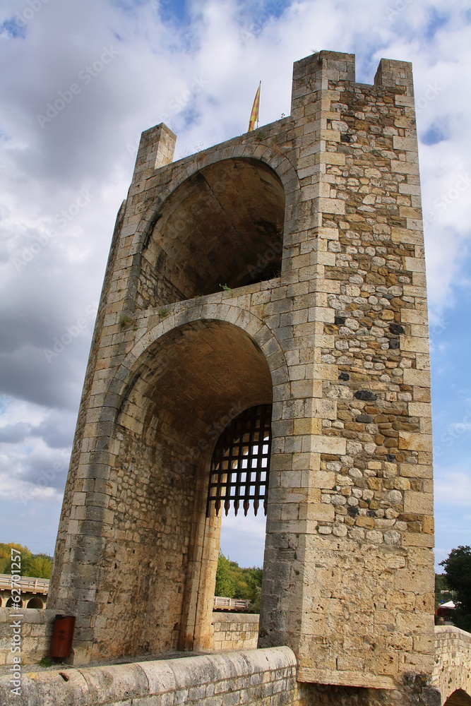 Bridge tower in Besalu medieval village