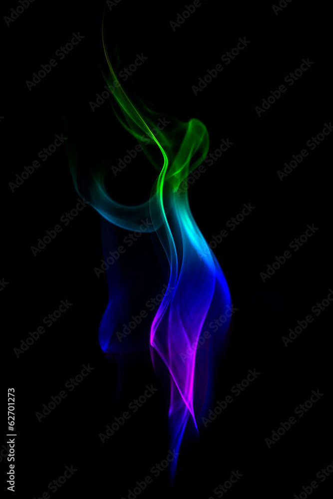 Abstract colorful smoke isolated on black background. Abstract colorful smoke isolated on black background.