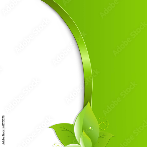 Green Ecology Background With Leaves