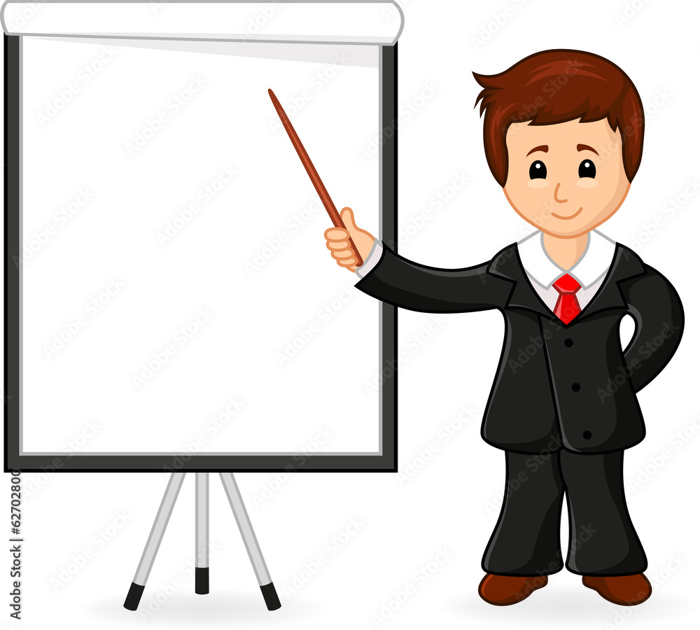businessman holding training