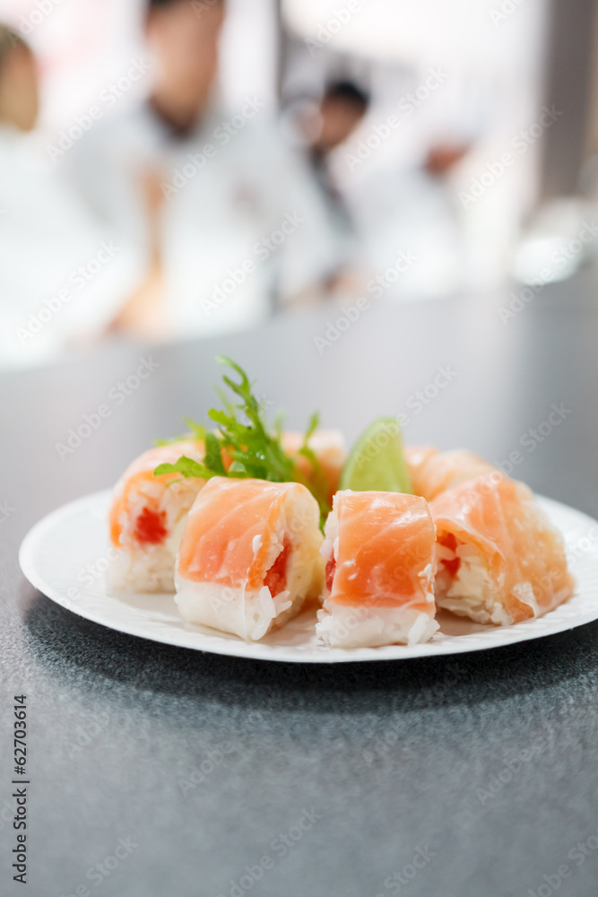 sushi in the restaurant sushi in the restaurant