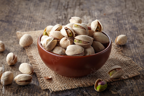 bowl of pistachio nuts photo