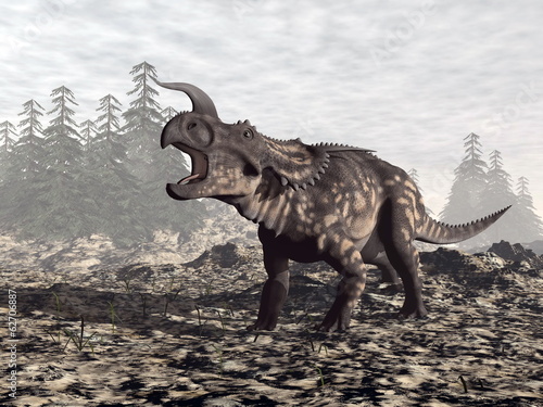 Fototapeta Naklejka Na Ścianę i Meble -  Einiosaurus dinosaur - 3D render