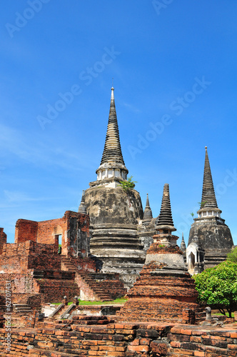 Ancient Ruin Pagoda in Ayutthaya Province, Thailand