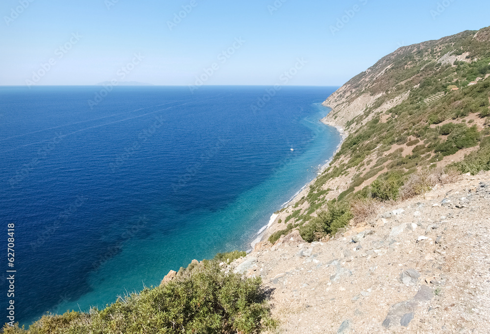 Elba Island, the cliffs of the West side