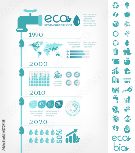 Flat Infographic Elements. Vector Illustration EPS 10.