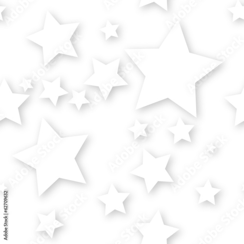 Fototapeta Naklejka Na Ścianę i Meble -  White stars on white background