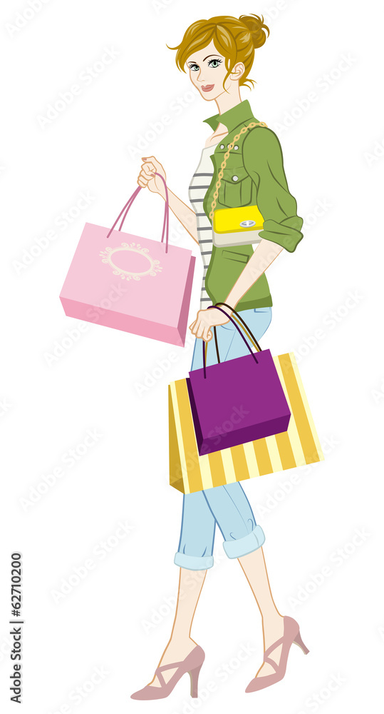Shopping girl, Casual fashion